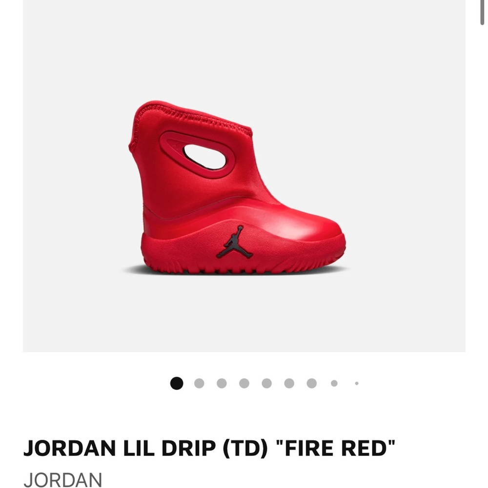 Jordan Kids Lil Drip Red Boots 5C